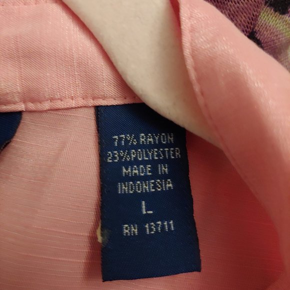 Lot of 3 Karen Scott button pink, lilac, chartreuse shimmer tops size Large NWOT - Picture 12 of 12